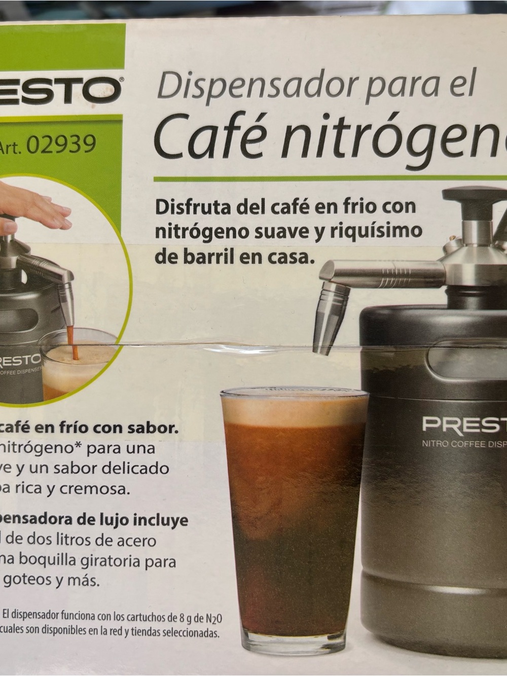New in Box Presto Black Nitro Coffee Dispenser - Nitro Cold Brew Infuser